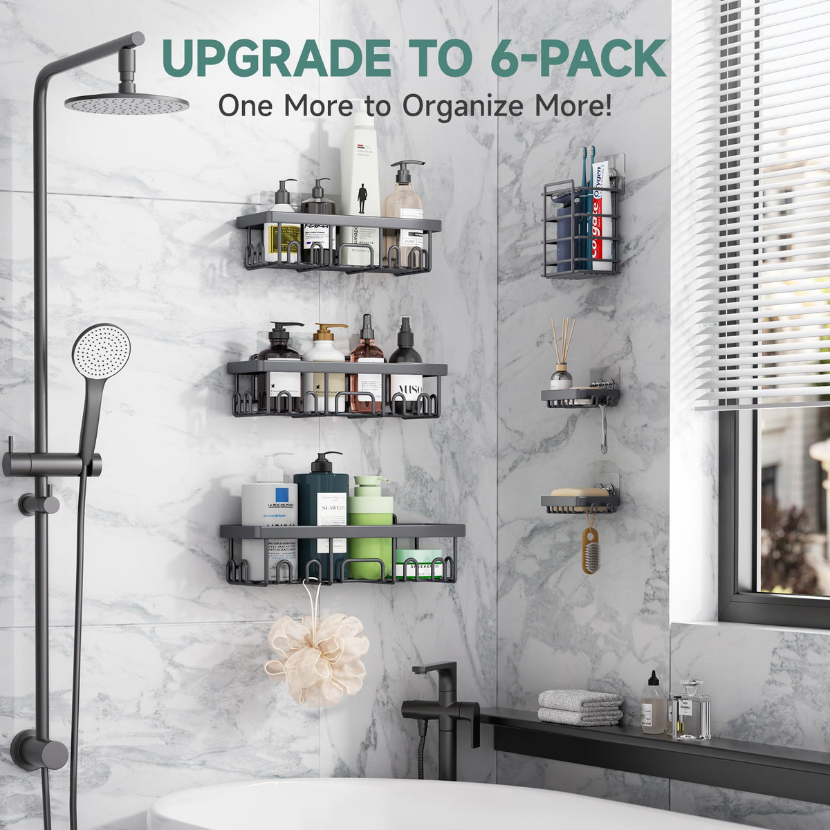 Veken toothbrush holder keeps brushes organized and within reach.