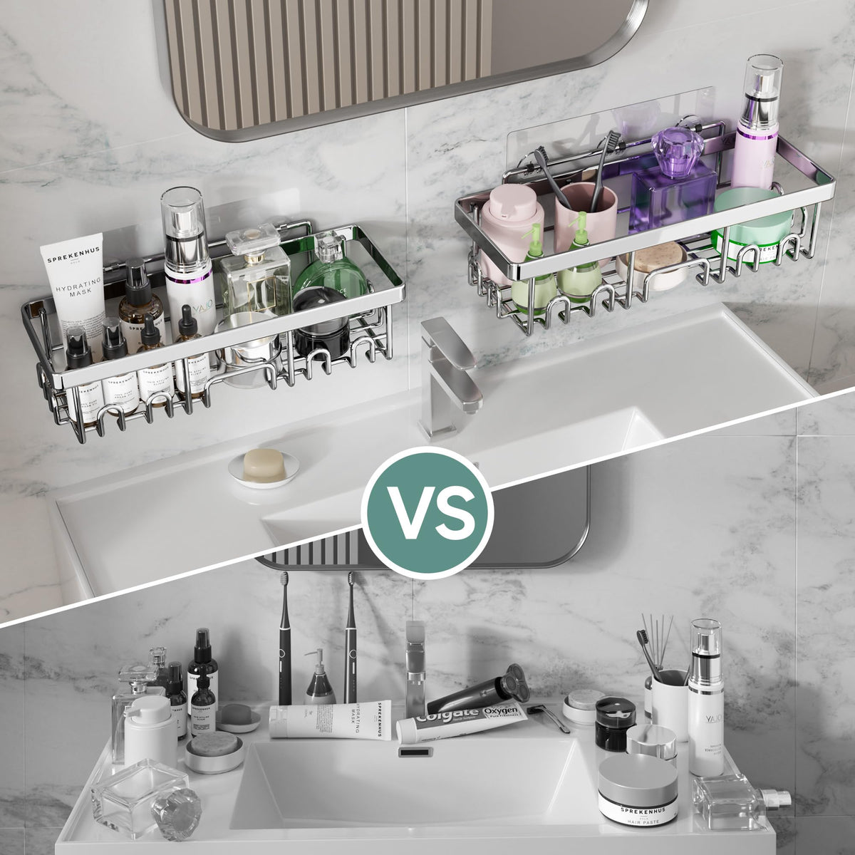 Veken toothbrush holder keeps brushes organized and accessible.