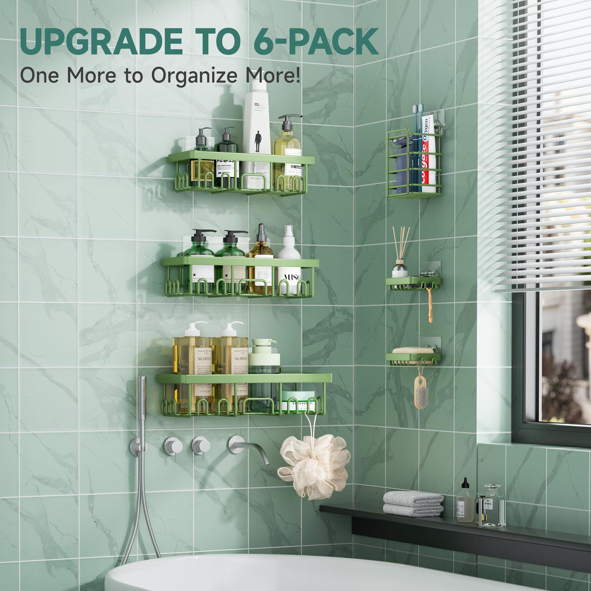 Veken wall-mount organization saves counter space and keeps items within reach