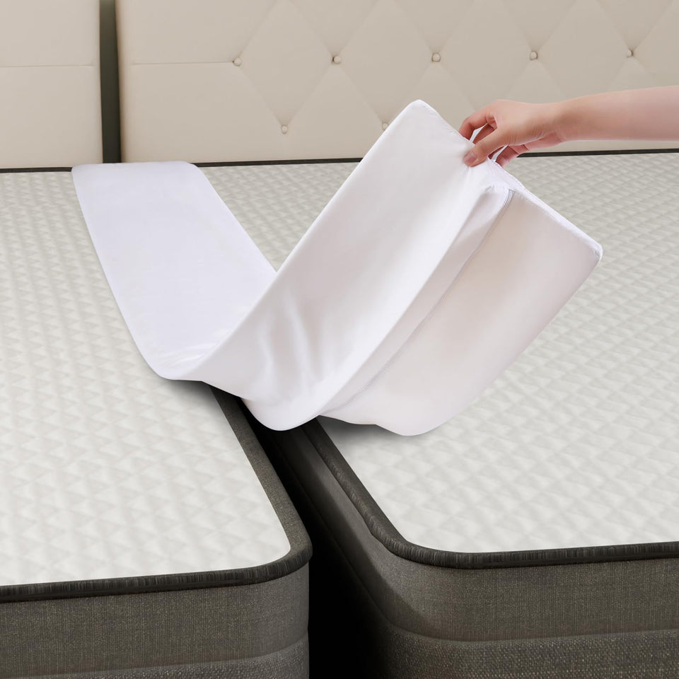 Vekkia bed bridge 80x12 fills gaps for a seamless twin to king sleep surface.