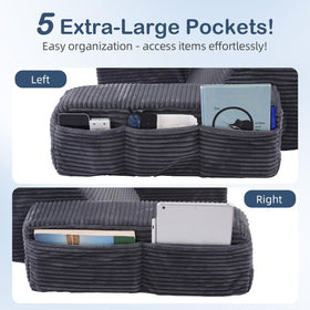 Vekkia oversized side pockets open view for organized storage of essentials