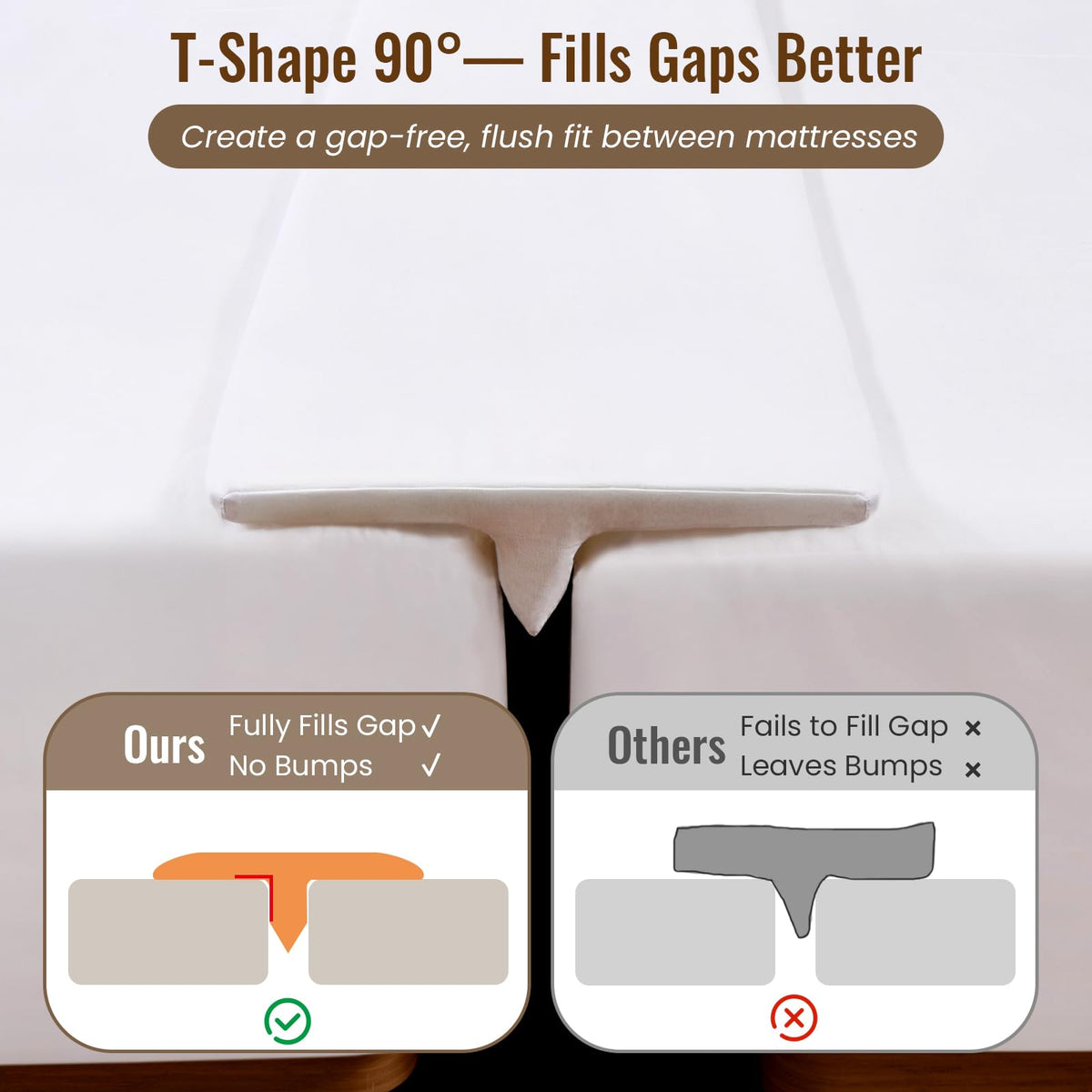 Vekkia high-density foam resists sagging for lasting bed stability