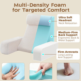 Vekkia pillow with built-in arms provides stable support for arms and shoulders.