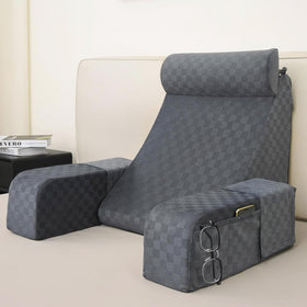 Vekkia Reading Pillow with ergonomic 45deg backrest supports your spine during reading.