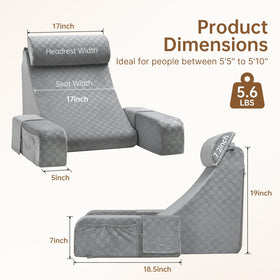 Vekkia reading pillow laptop-friendly setup supports productive work sessions.