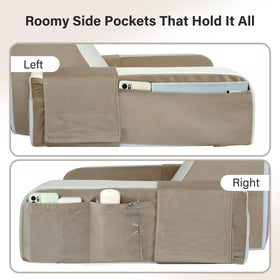 Vekkia reading pillow with machine-washable cover for simple cleaning after use.