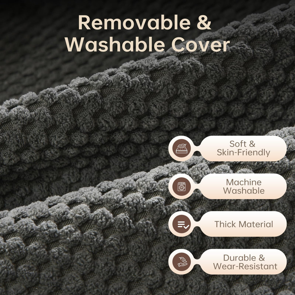 Vekkia reading pillow features removable cover for easy cleaning