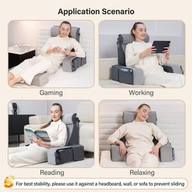 Vekkia removable armrests double as extra pillows for adaptable comfort