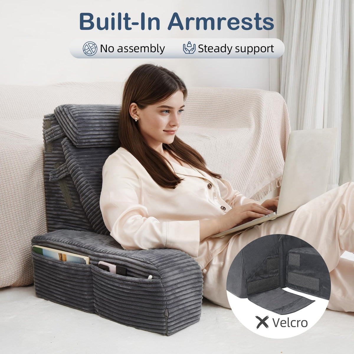 Vekkia three-level foam densities close-up highlighting tailored back support