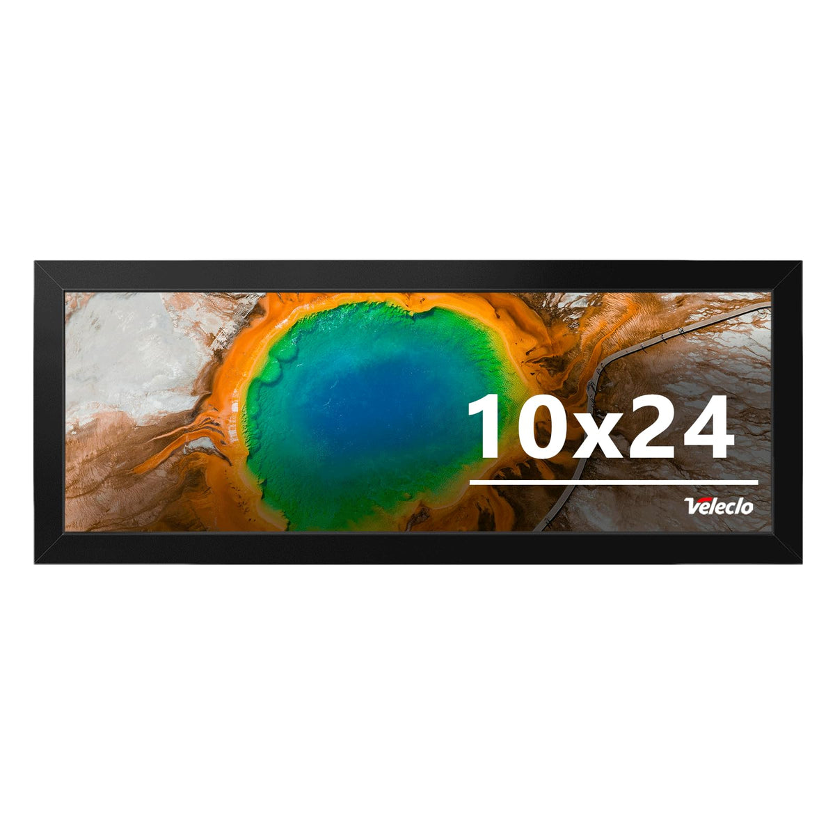 Veleclo 10x24 picture frame for wall display with shatterproof plexiglass, safe for homes