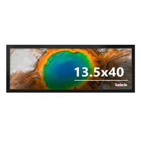Veleclo 13.5x40 frame wall-front view demonstrates durable PVC and shatterproof plexiglass.