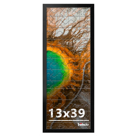 Veleclo 13x39 black frame with shatterproof plexiglass for safe wall display