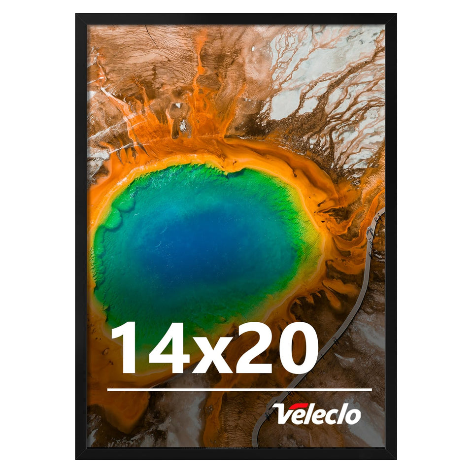 Veleclo 14x20 wall frame with shatter-resistant plexiglass for safe, stylish display.