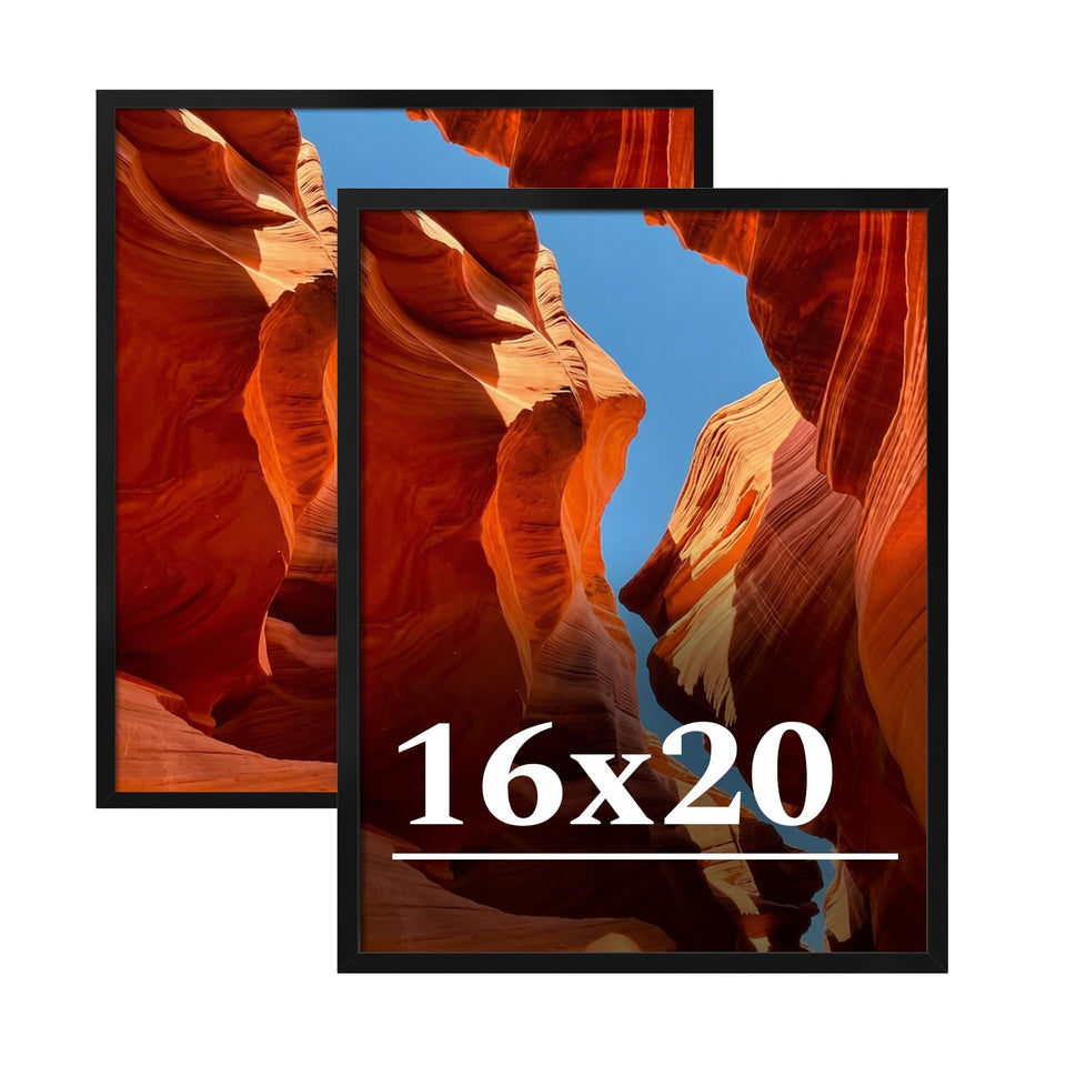 Veleclo 16x20 frame set in black ready for easy wall display