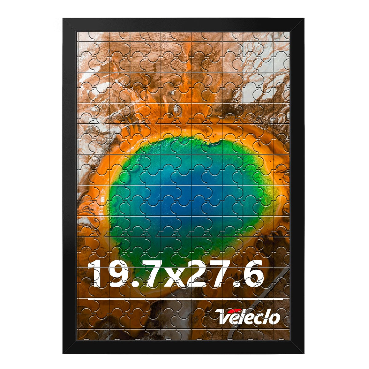 Veleclo 19.7x27.6 black frame front view for gallery-style wall display