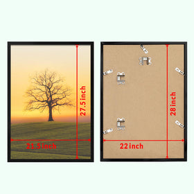 Veleclo 22x28 frame plexiglass provides shatter-resistant protection.