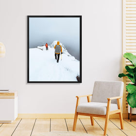 Veleclo 22x28 frame wall display ready for vertical or horizontal hang.