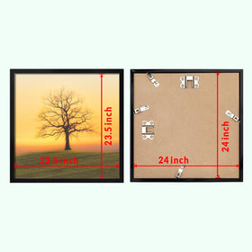 Veleclo 24x24 frame with shatter-resistant plexiglass keeps photos safe