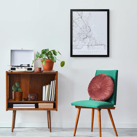 Veleclo black 19x25 frame complements standard posters.