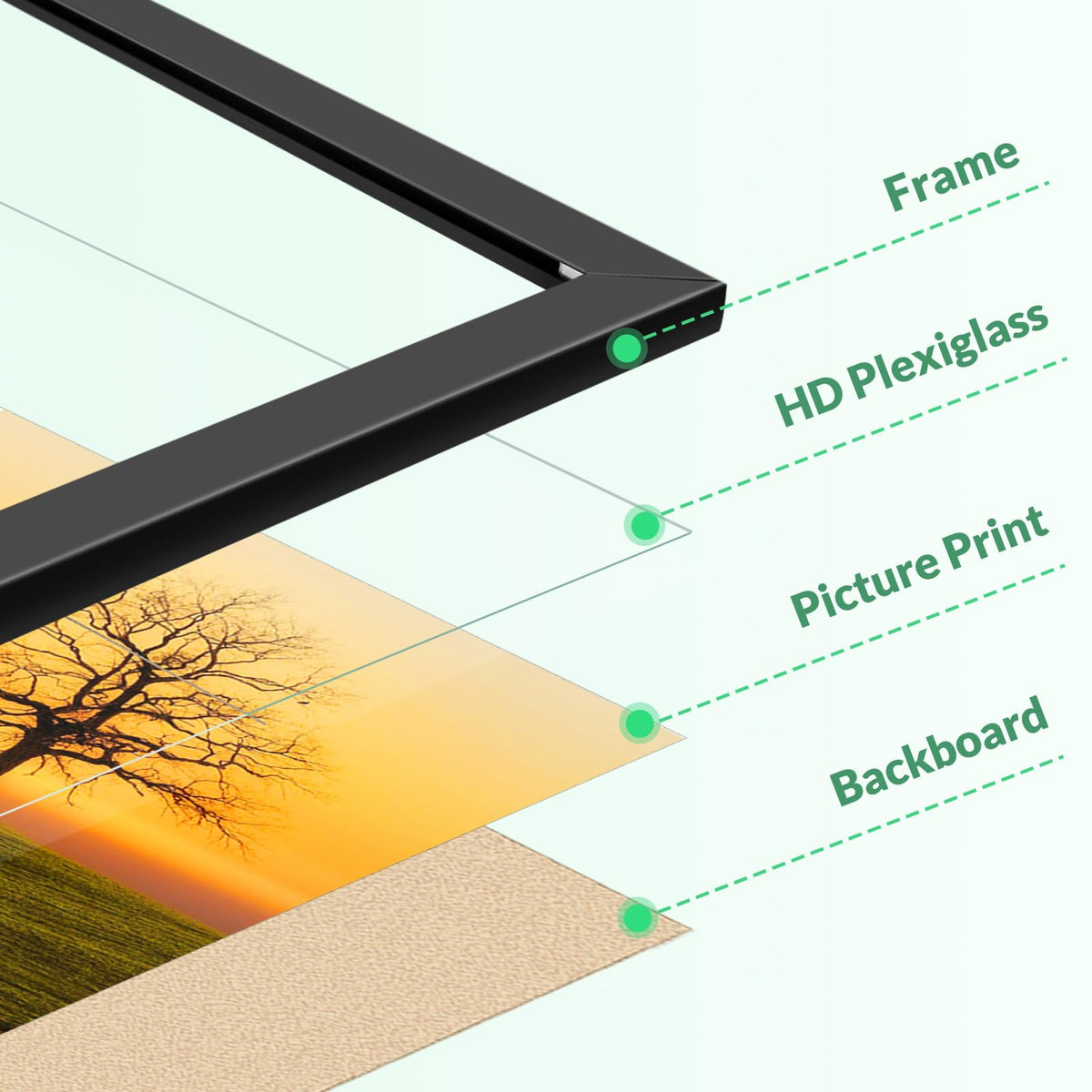 Veleclo black 20x30 frame adds bold contrast to any room