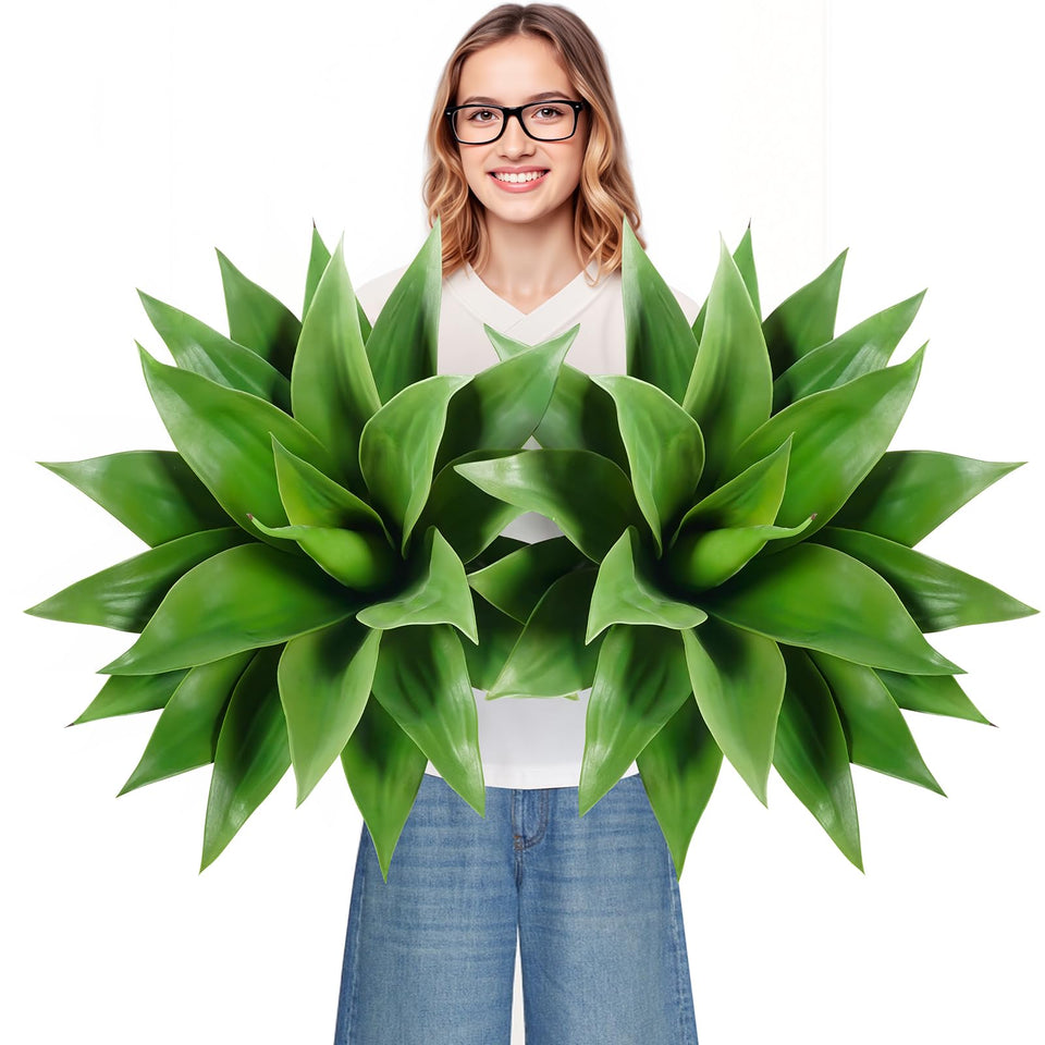 Velener 28 inch artificial agave outdoors: large leaves provide low maintenance greenery for patios