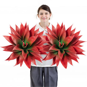 Velener Fall red fake agave plant for outdoor decor enhances curb appeal.