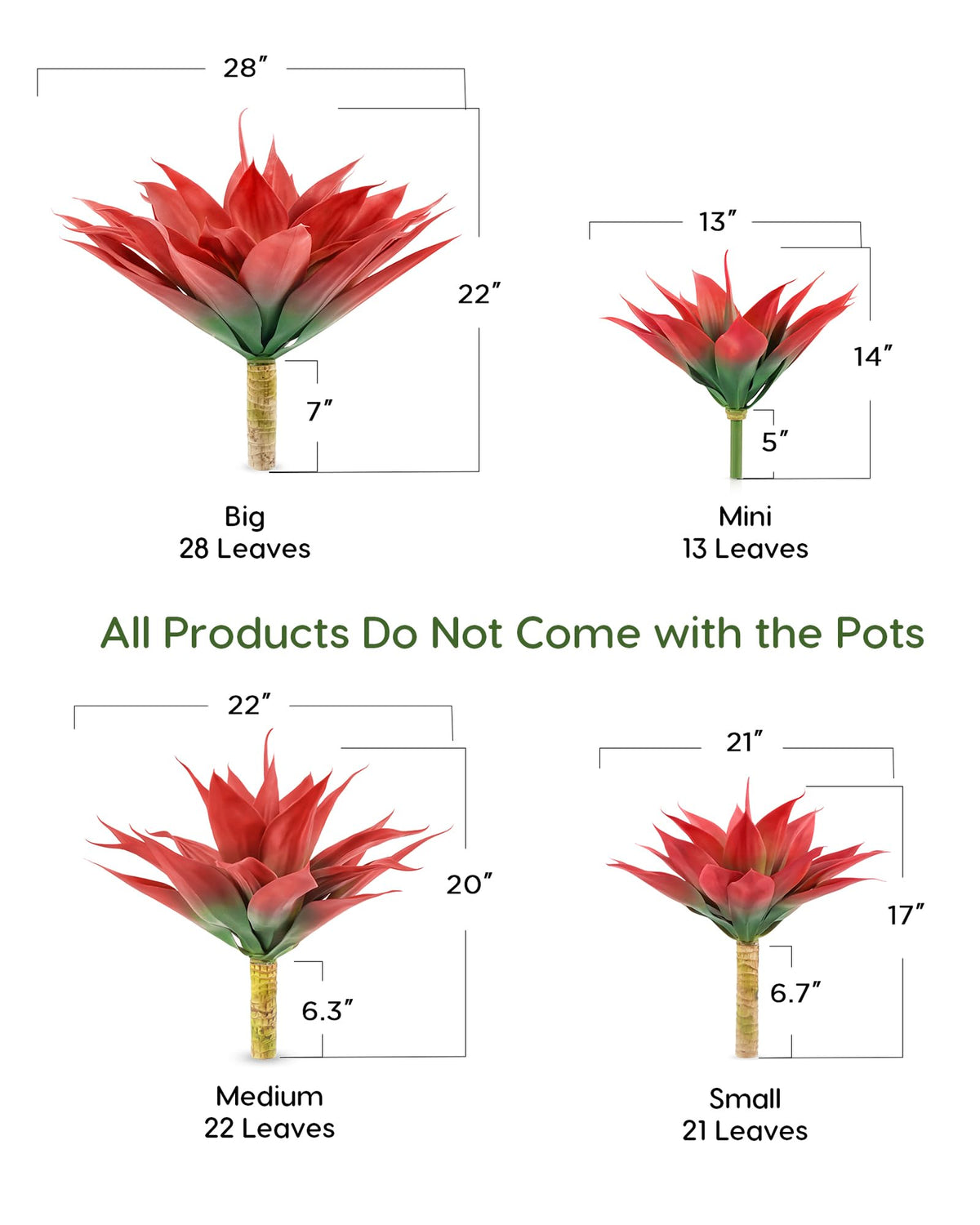 Velener red agave faux plant elevates interior design with vibrant color.