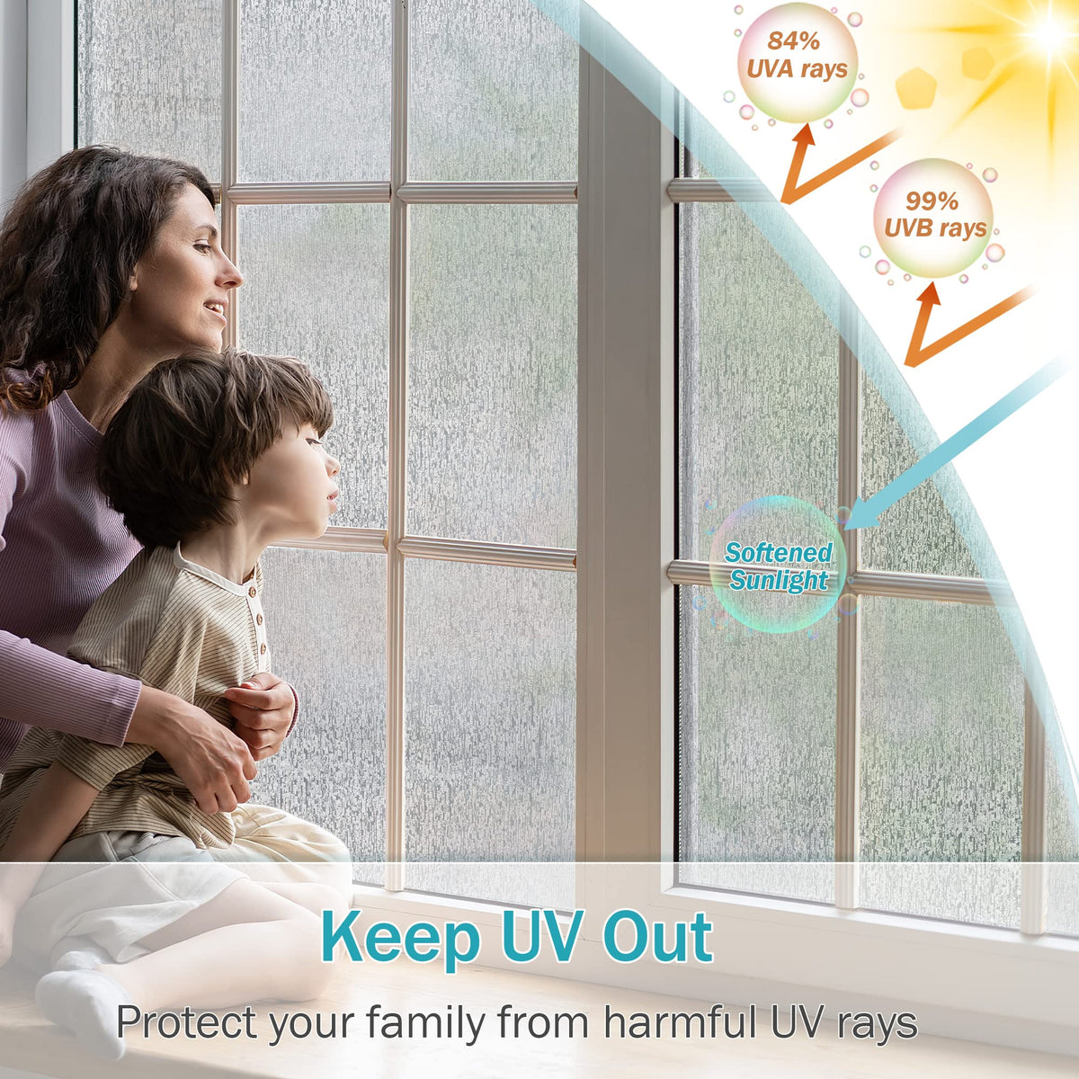 VELIMAX rain glass texture decorates glass panels softly