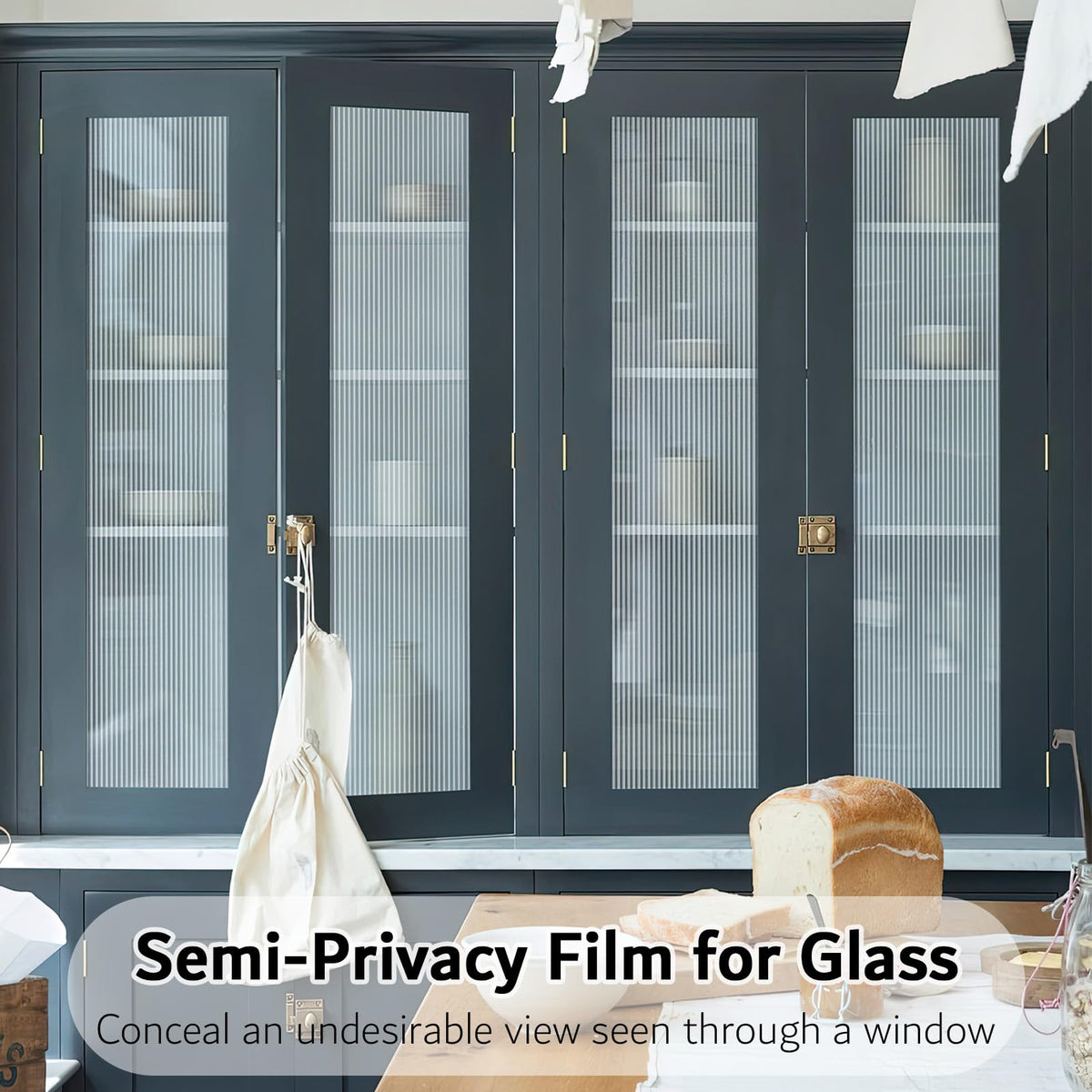 VELIMAX Reeded Glass Privacy Film enables quick DIY adjustments on glass panels