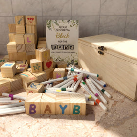VELLCHO complete baby shower kit arranged for a cozy celebration
