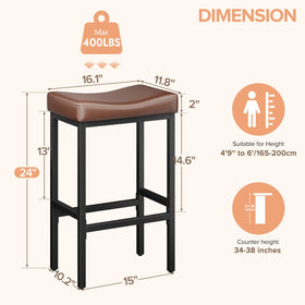 Vellorise brown faux leather seat adds warm durable style to small kitchens