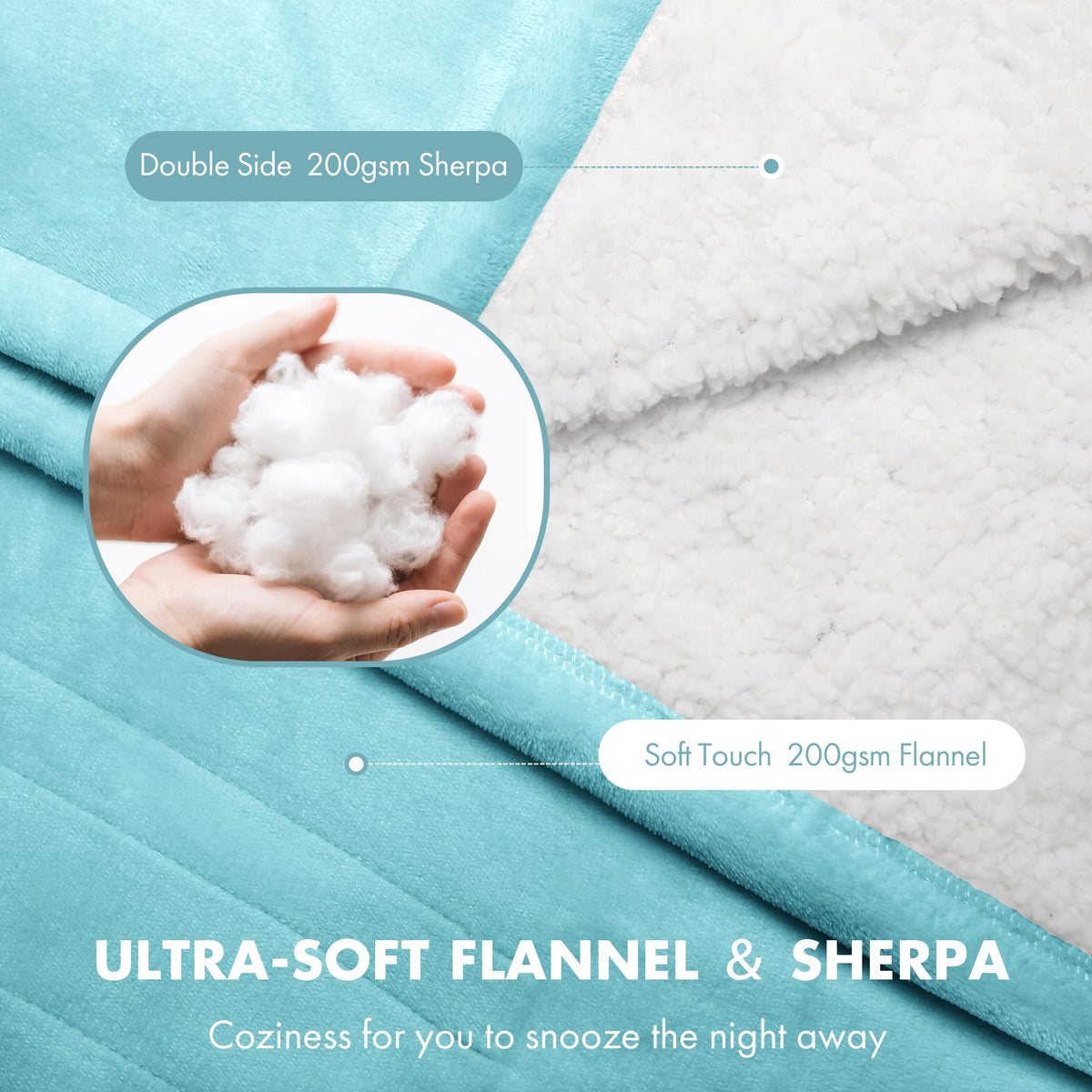 VELLUBAM electric blanket five heat level settings for personalized warmth