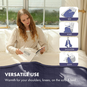 VELLUBAM heated blanket throw auto-off feature for energy-conscious use.