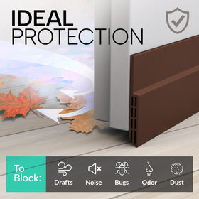 Vellure-door-sweep-weatherstripping reduces cold air intrusion and helps maintain indoor temperature