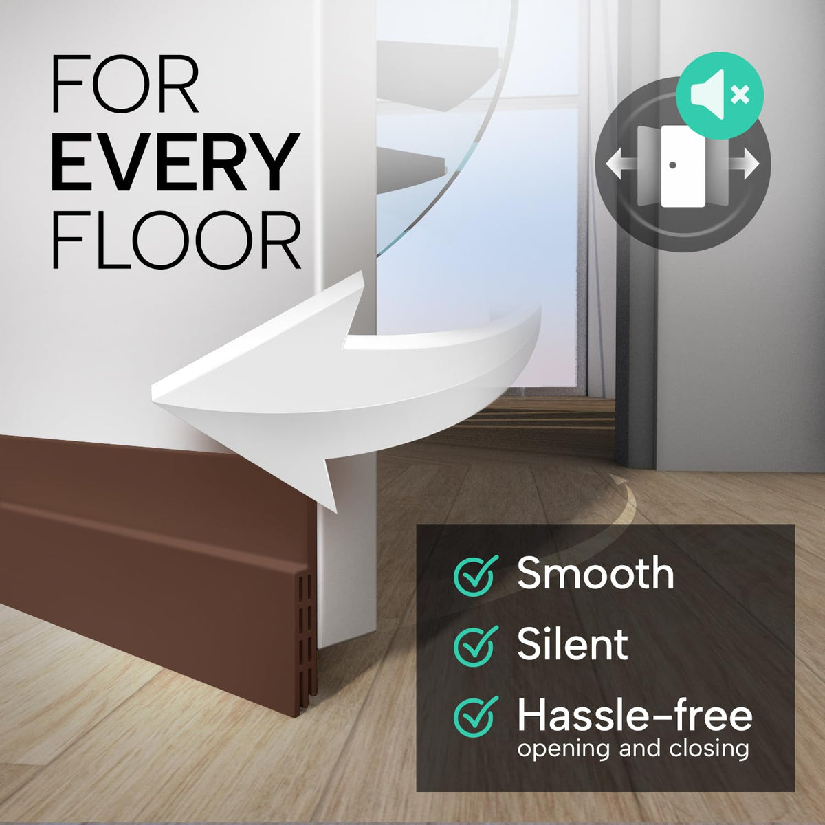 Vellure-easy-install-door-seal installs in minutes for a quick energy-efficient upgrade