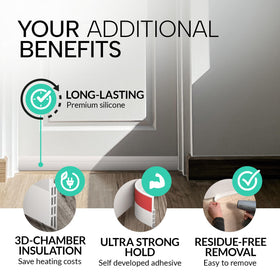 Vellure exterior-indoor use seal shown on exterior door.