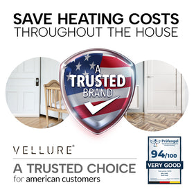 Vellure door gap seal reduces external noise for a quieter home.