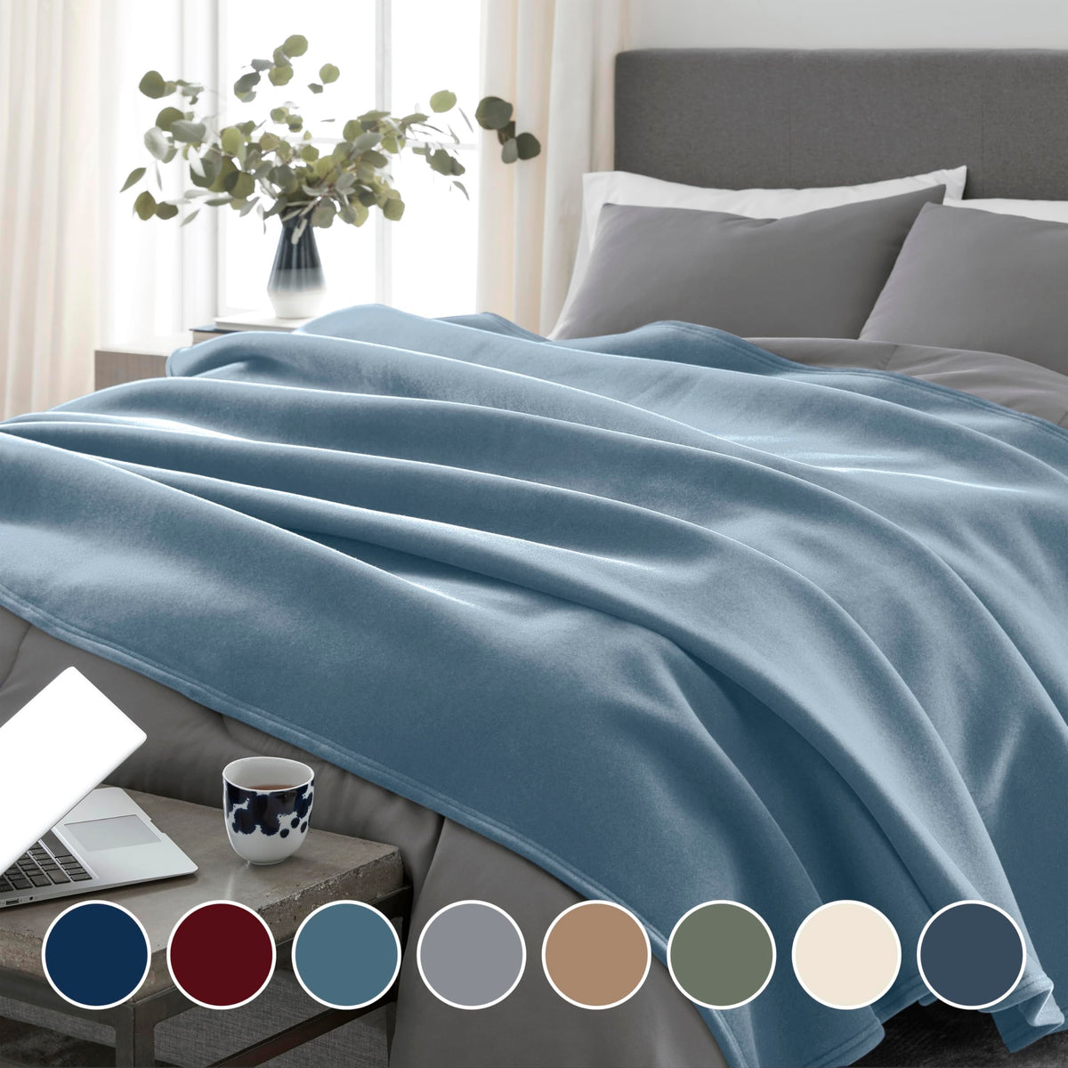 Vellux Original Queen blanket folded on bed for layered cozy bedding.