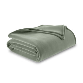 Vellux Original Queen Blanket on bed showing insulated nylon base for warm, cozy sleep