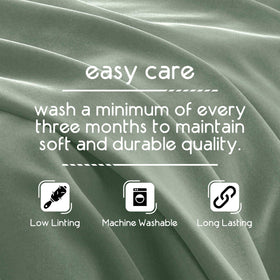 Sage green Vellux Original Queen Blanket on bed adds cozy bedroom decor