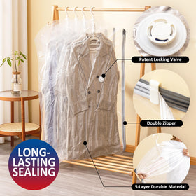 VELMADE closet organization with suits and dresses neatly stored