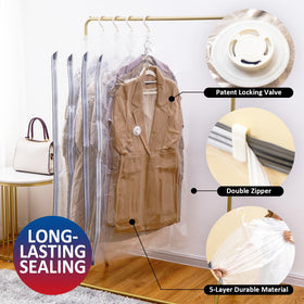 VELMADE multi-functional bag acts as bag, hanger, and garment storage