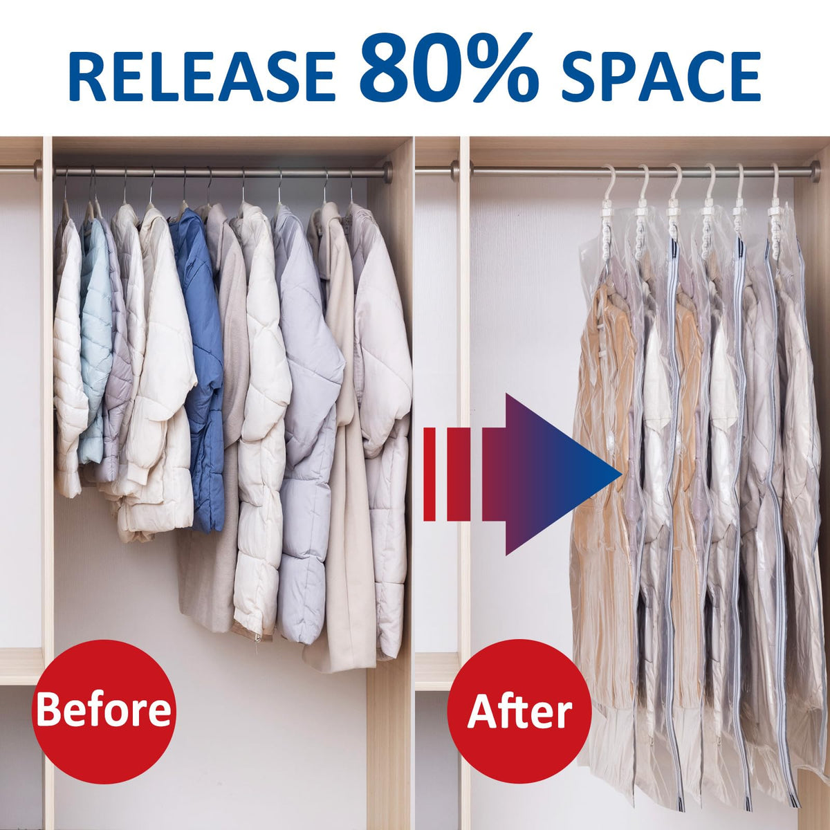 VELMADE space-saving design maximizes closet capacity for seasonal items
