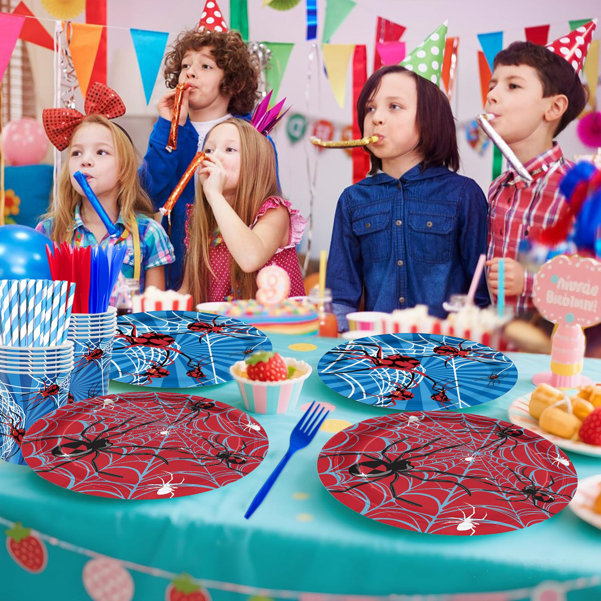 Velmyice spider-utensils-24pcs: full cutlery set for mess-free serving.