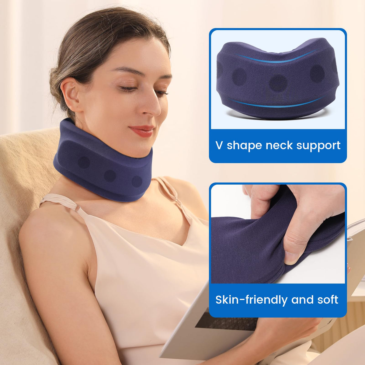 Velpeau Neck Brace enhanced version with double-layer foam for neck support