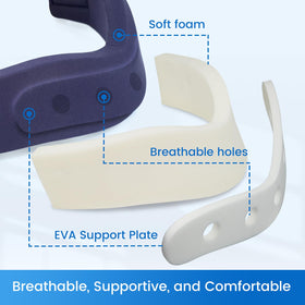 Velpeau Neck Brace ergonomic V-shape under the jaw for secure fit