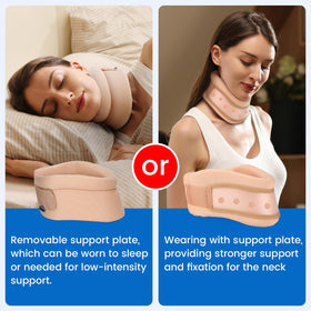 Velpeau neck brace designed for night time wear with secure fit.