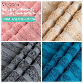 Velqora bath towel gray 30x60—large coverage for quick drying.