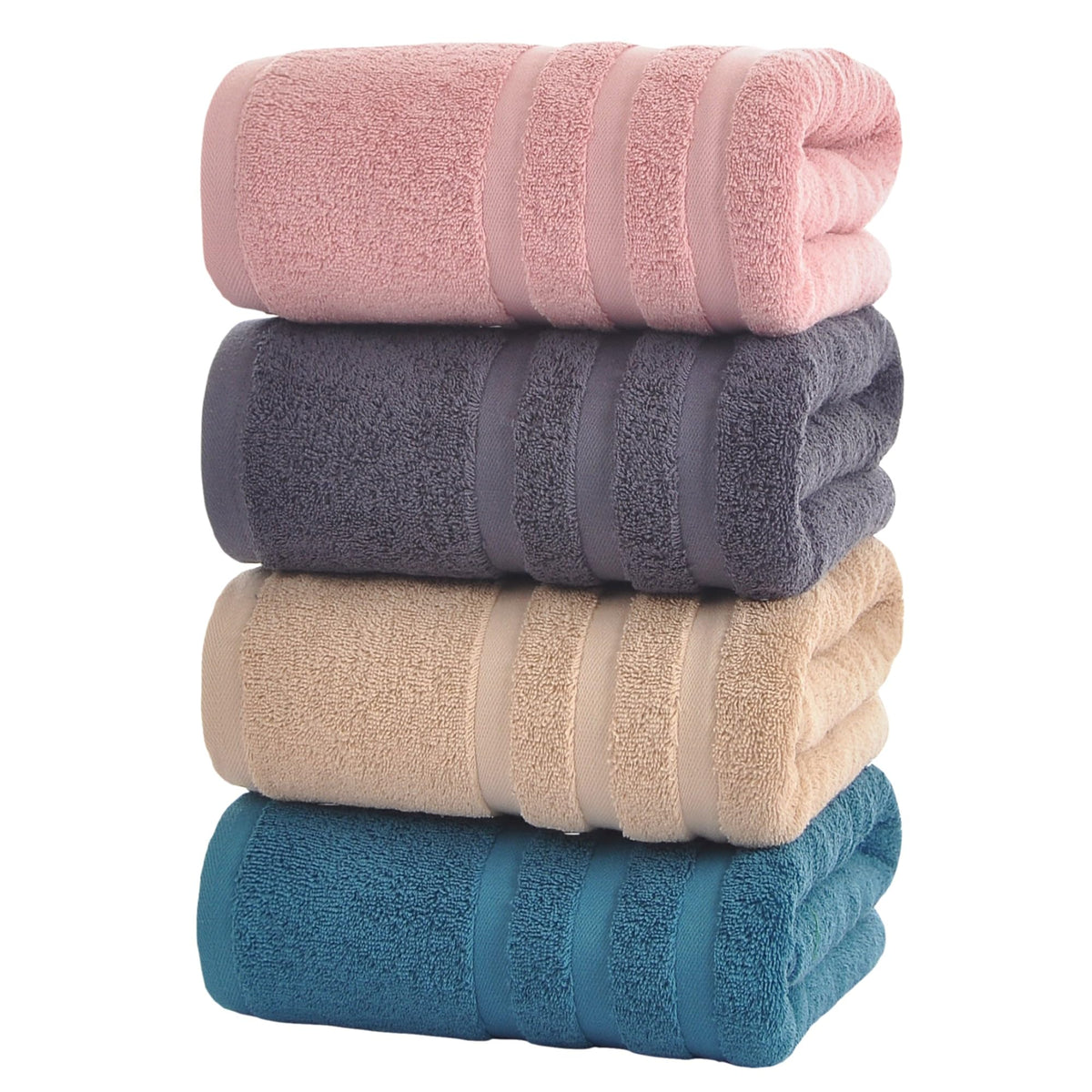 Velqora bath towel pink 30x60—soft cotton loops for daily absorbency.