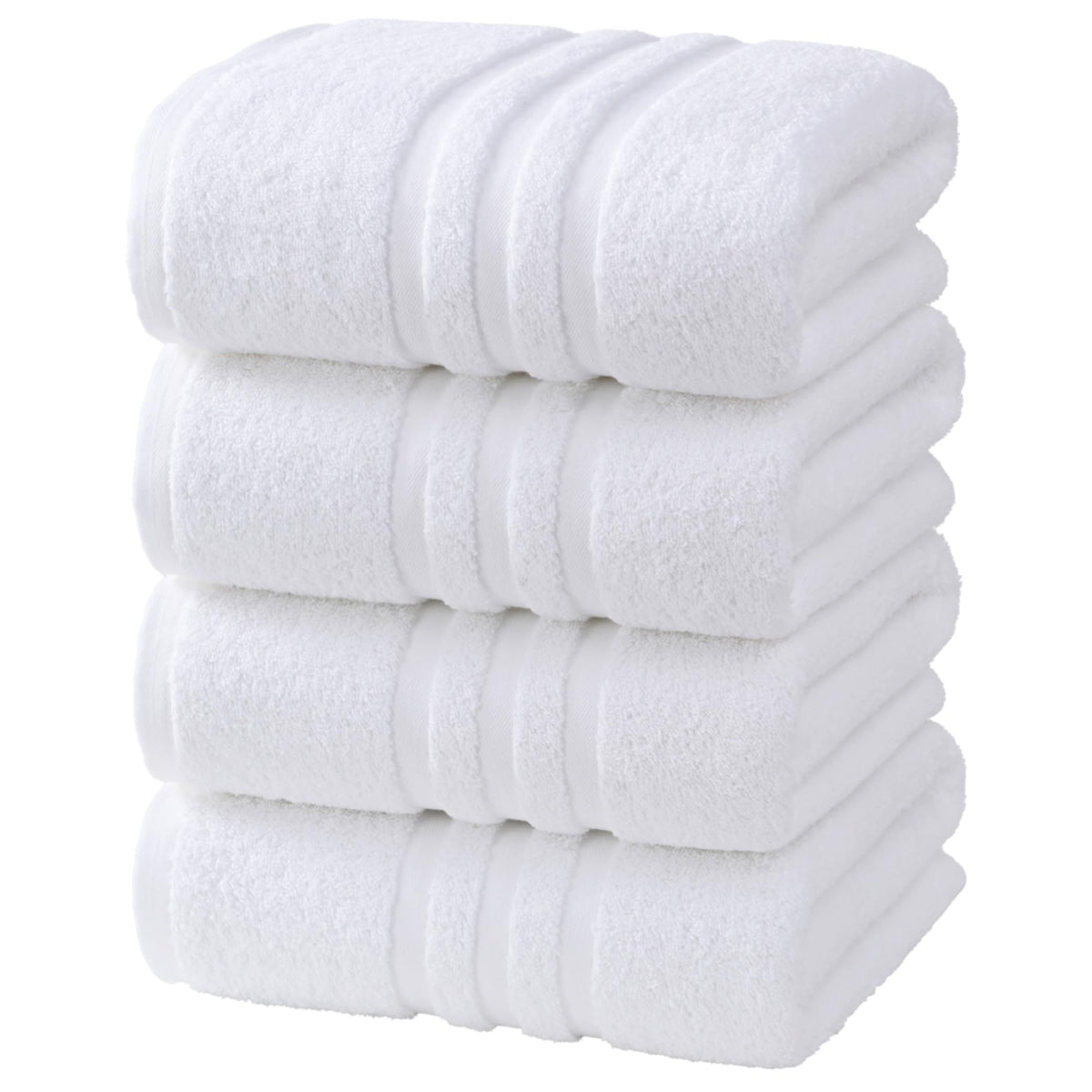 Velqora bath towels 4-pack for generous 30x60 coverage after showers.
